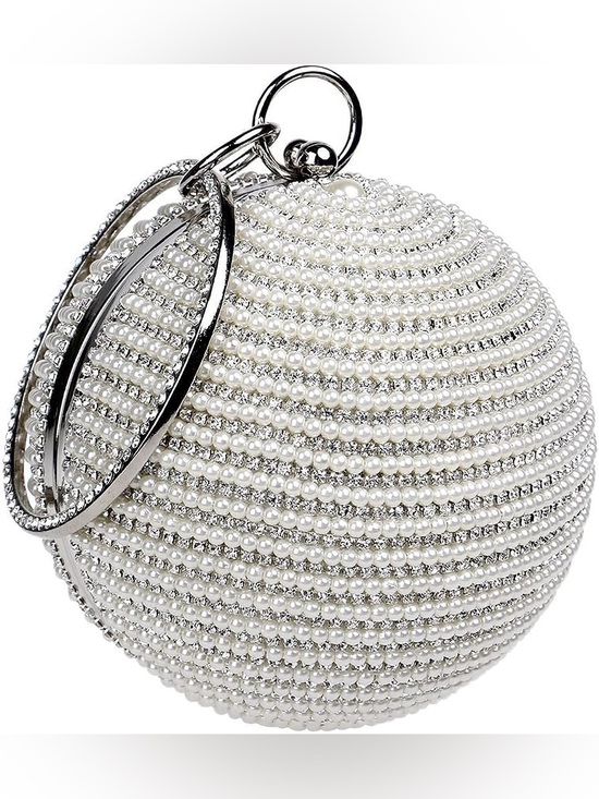 Sparkling Bling Things Handbags - NWT Pearl Clutch Purse Sparkling Bling Swarovski Crystal Rhinestone Bag +Gift